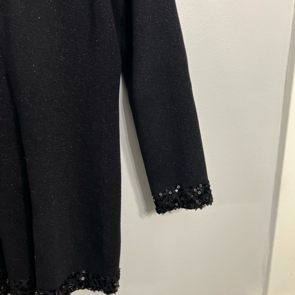Dana Buchman Women's Black Open Front Cardigan Long Sleeve Size M - Picture 5 of 5